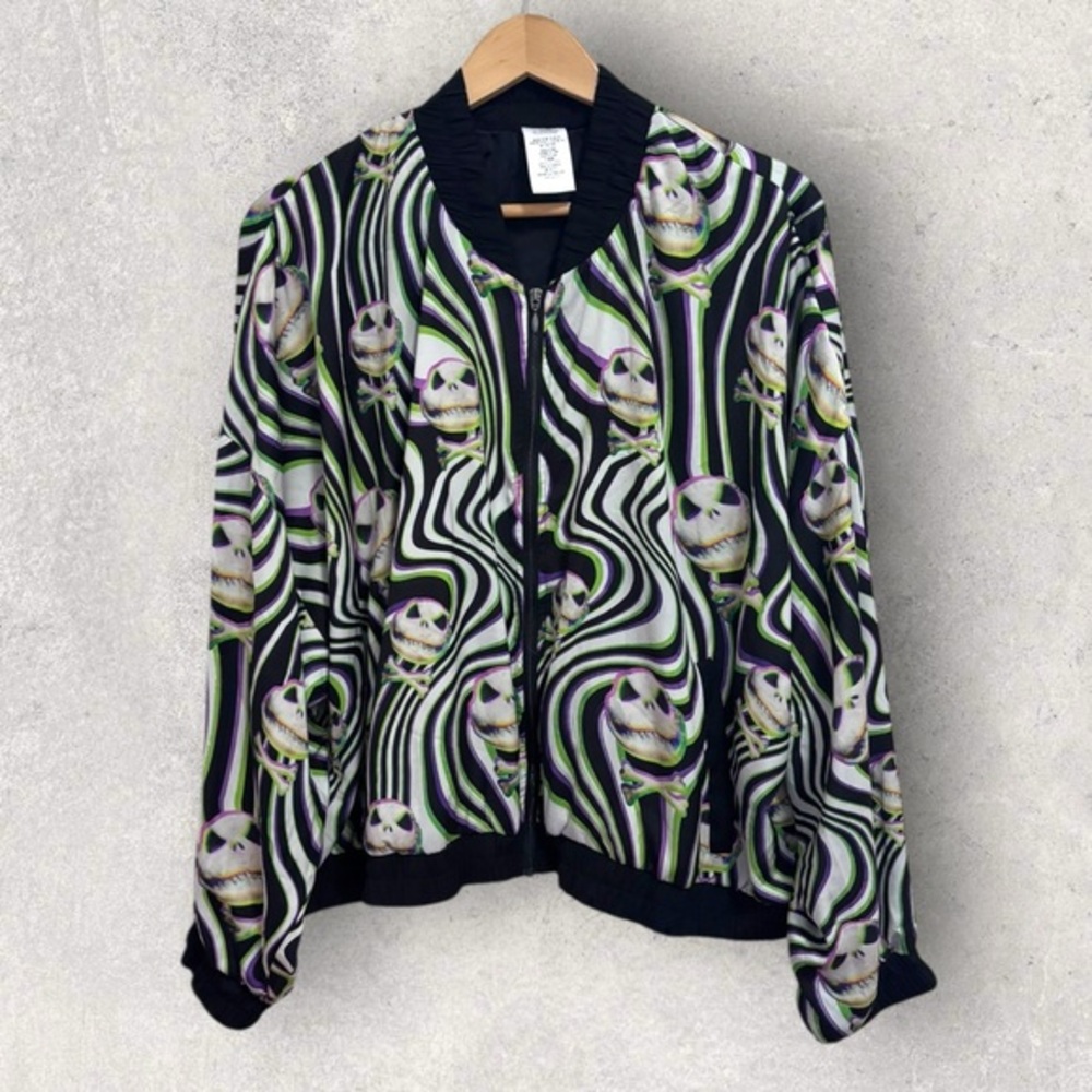 Disney nightmare before Christmas jack skellington satin bomber jacket